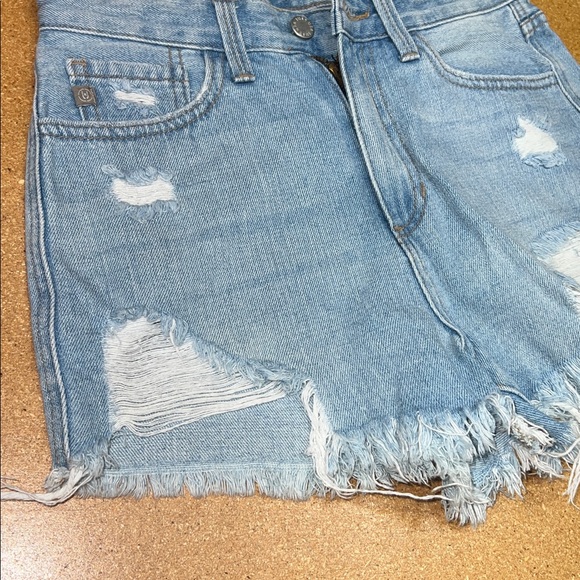 Just USA Frayed Light Blue Jean Shorts - Picture 3 of 5